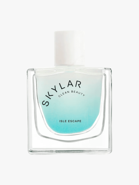Skylar Isle Escape Eau de Parfum in branded bottle component on a light gray background